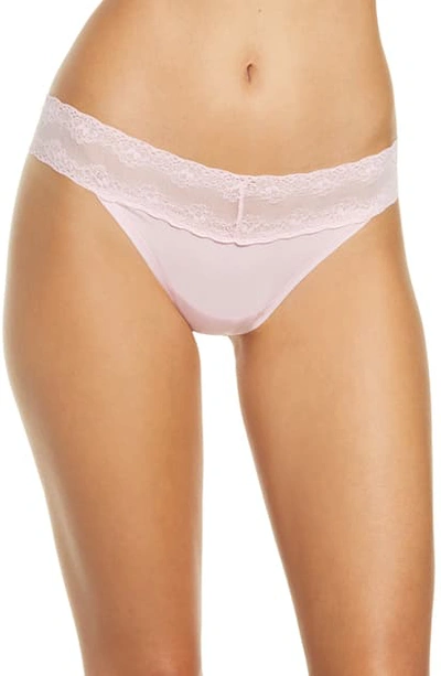 Shop Natori Bliss Perfection Thong In Orchid Pink