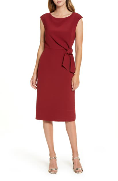 tahari crepe sheath dress