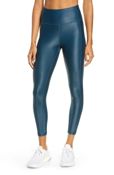 Sweaty Betty High Shine Sculpt Leggings In Beetle Blue