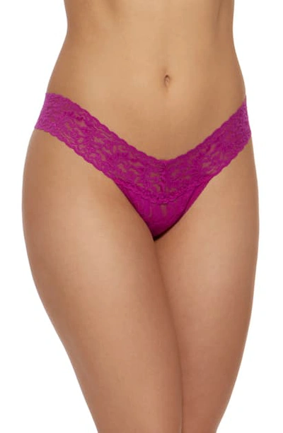 Shop Hanky Panky Low Rise Thong In Belle Pink