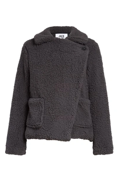 Shop Bb Dakota Faux Fur Jacket In Dark Charcoal
