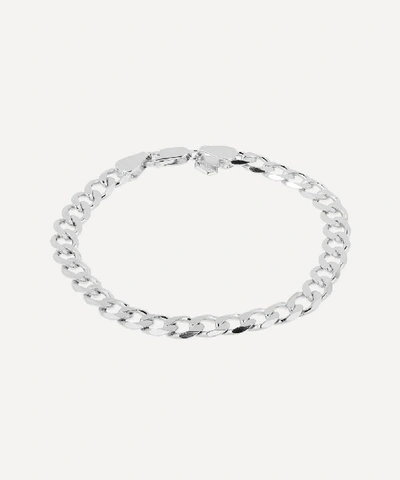 Shop Maria Black White Rhodium-plated Medium Forza Bracelet In Silver