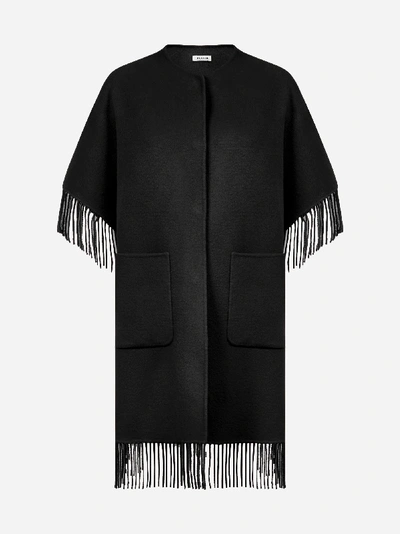 Shop P.a.r.o.s.h Leak Fringed Wool Cape