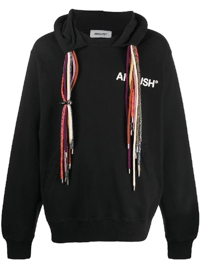 Shop Ambush Drawstring-embellished Hoodie In Black