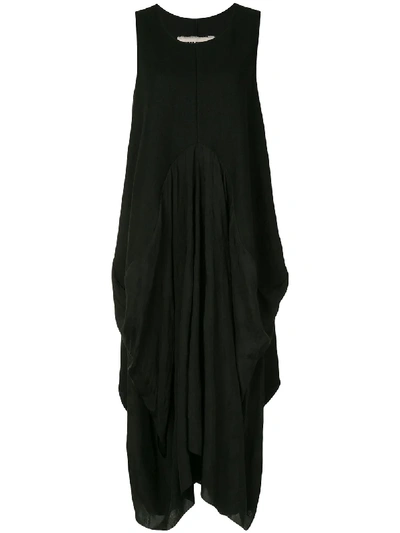 Shop Uma Wang Draped Dress In Black