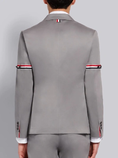 Shop Thom Browne Cotton Twill Blazer In Grey