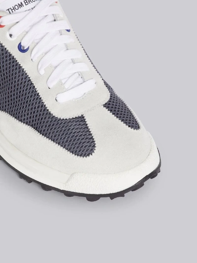 Shop Thom Browne Dark Grey Nylon Tech Runner