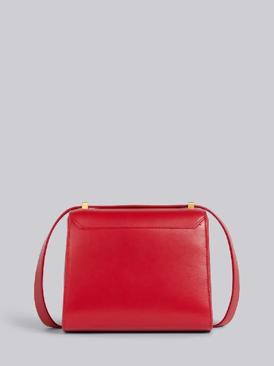 Shop Thom Browne Red Box Calfskin Small Box Bag