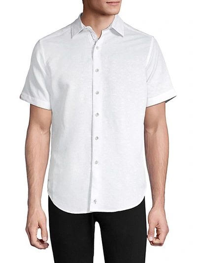 Shop Robert Graham Classic-fit Temple Of Skull Short-sleeve Shirt In White