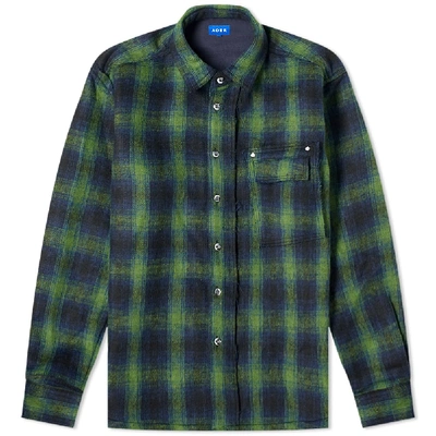 Shop Ader Error Regular Fit Check Shirt In Green