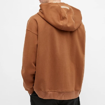 Shop Ader Error Oversized Zip Hoody In Brown