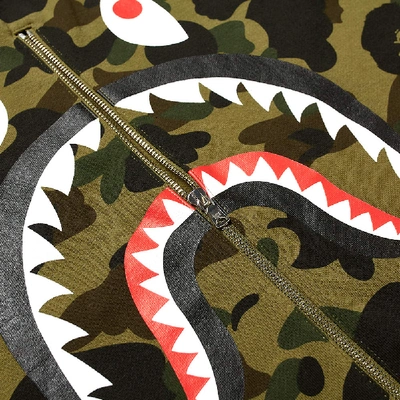 Shop A Bathing Ape 1st Camo Shark Crew Sweat In Green