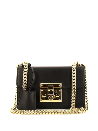 Pre-owned Gucci Padlock Shoulder Bag In Black