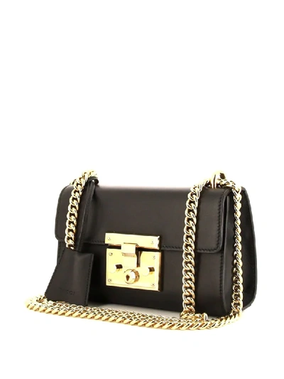 Pre-owned Gucci Padlock Shoulder Bag In Black