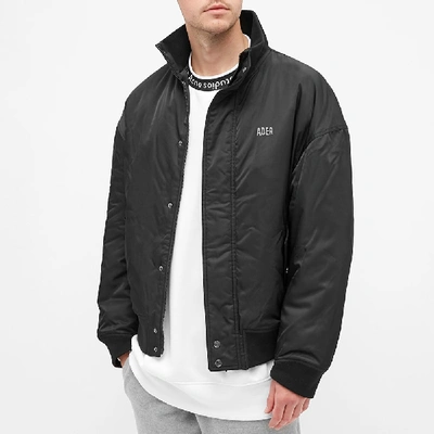 Shop Ader Error Logo Bomber Jacket In Black