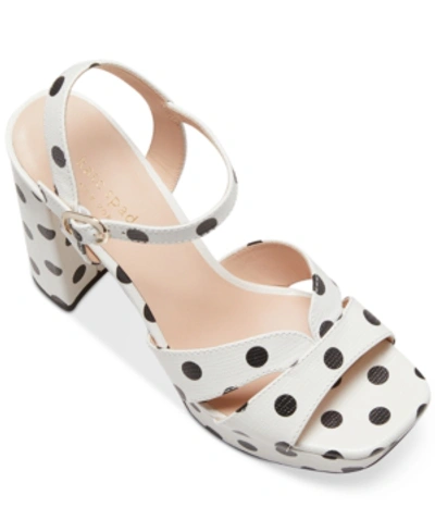 Shop Kate Spade Delight Platform Sandals In Optic White
