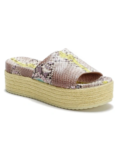 Shop Kate Spade Zia Flatform Sandals In Lemon Sorbet