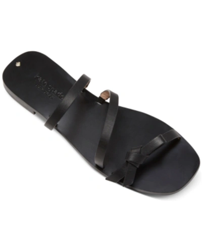 Shop Kate Spade Women's Porto Flat Sandals In Black