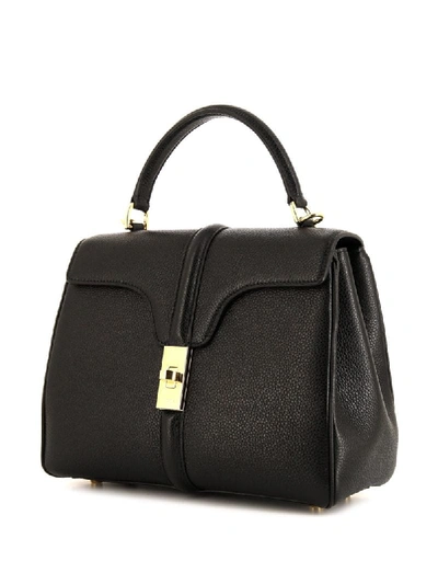 Pre-owned Celine  Clasp 16 Tote In Black