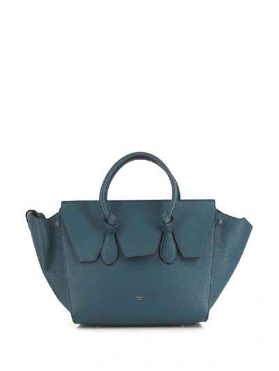 Pre-owned Celine  Medium Tie Bag Tote In Blue