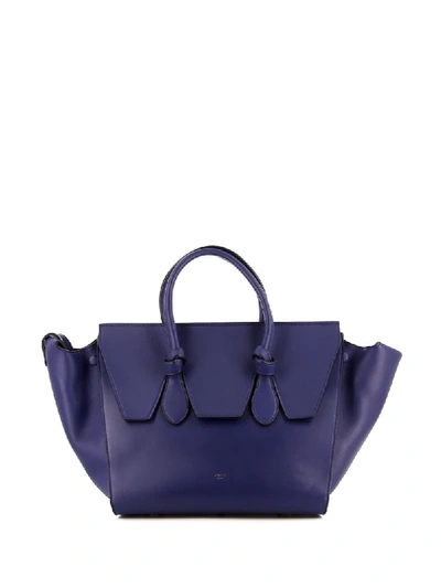 Pre-owned Celine Tie Bag 中号手提包（典藏款） In Blue