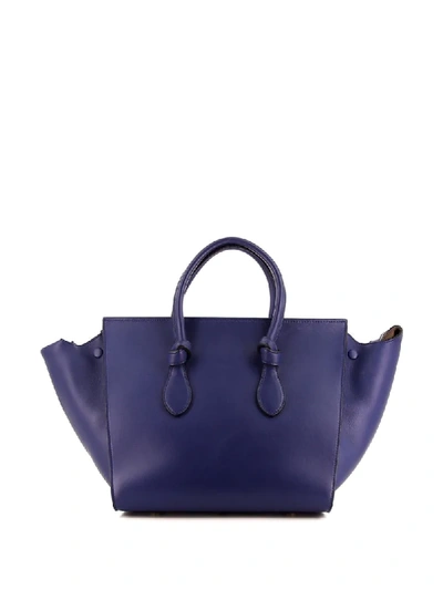 Pre-owned Celine 2010s Medium Tie Bag Tote In Blue