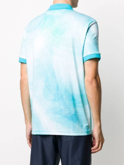 Shop Hugo Boss Digital-print Polo Shirt In Blue