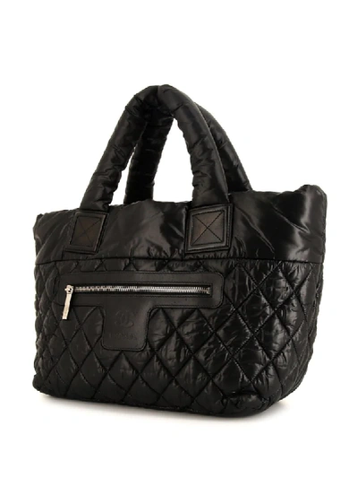 Pre-owned Chanel Coco Cocoon 购物袋 In Black