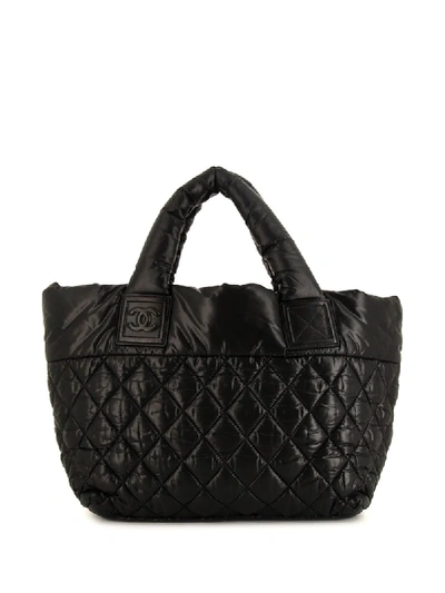 Pre-owned Chanel Coco Cocoon 购物袋 In Black
