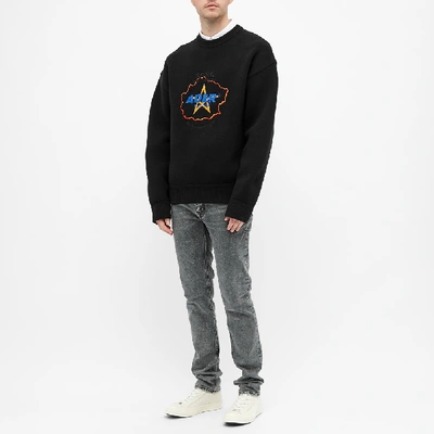 Shop Ader Error Nova Agreement Crew Knit In Black