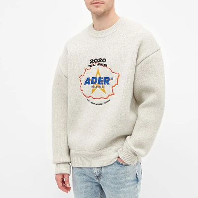 Shop Ader Error Nova Agreement Crew Knit In Grey