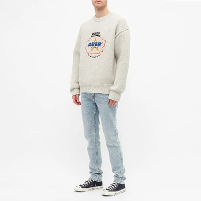 Shop Ader Error Nova Agreement Crew Knit In Grey