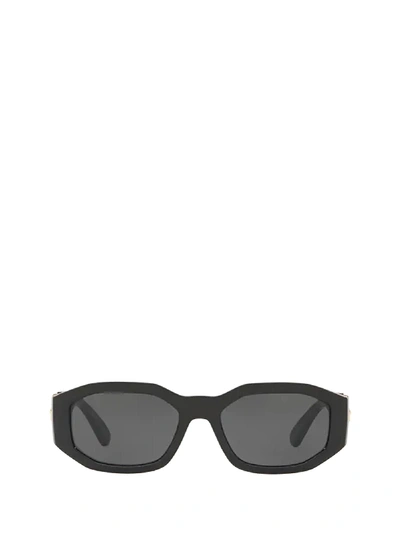 Shop Versace Ve4361 Black Sunglasses In Gb1/67
