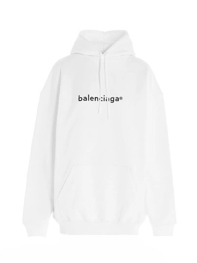 Shop Balenciaga New Copyright Hoodie In White