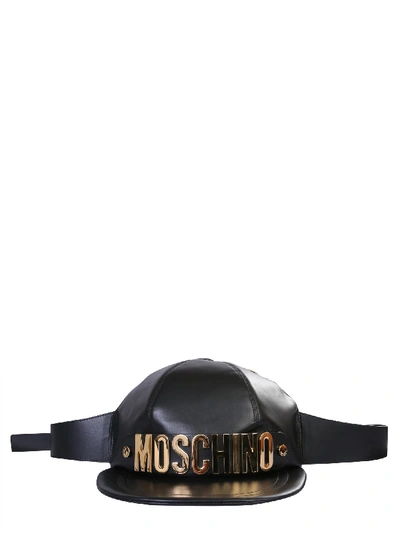 Shop Moschino Basket Cap Belt Bag In Nero