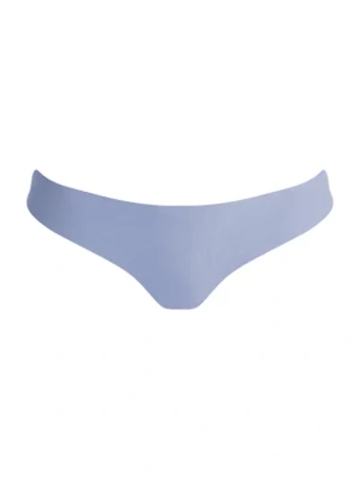 Shop Commando Women's Butter Mid-rise Thong In Pebble
