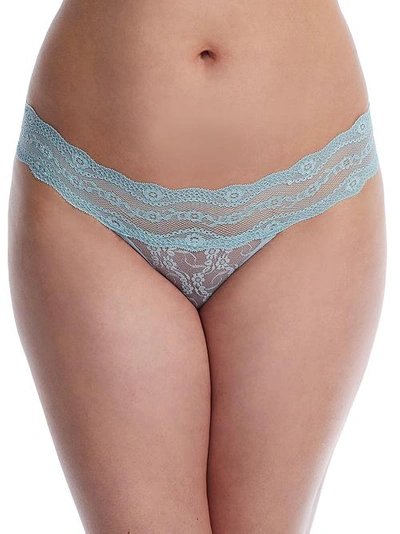 Shop B.tempt'd By Wacoal Lace Kiss Thong In Forget Me Not