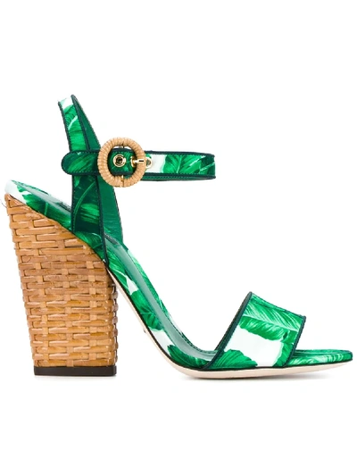 Shop Dolce & Gabbana 'keira' Sandals In Green