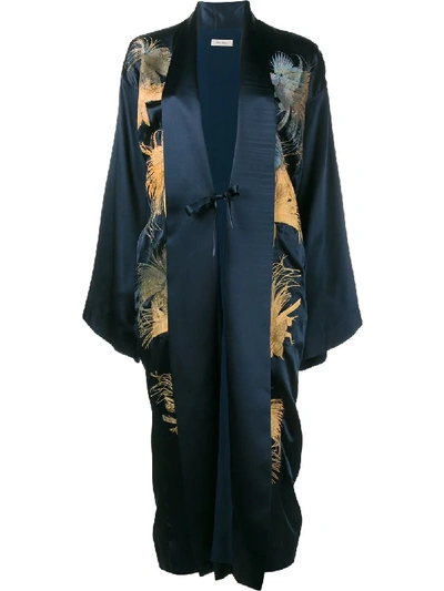 Shop Alice Archer 'daya' Kimono In Blue