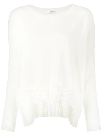 Shop Barbara Casasola Cashmere Knitted Long Sleeve Top In Neutrals