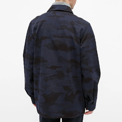 Shop Acne Studios Opris Camo Reversible Jacket In Blue