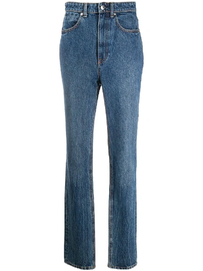 Shop Alexander Wang High-waisted Slim Fit Jeans In Blue