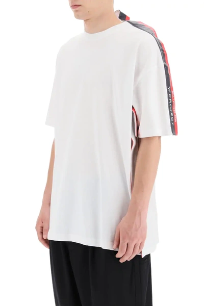 Shop Y/project T-shirt With Two-tone Bands In White,red,black