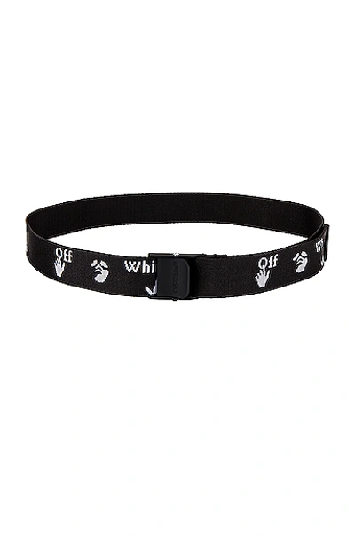 Shop Off-white Ow Logo Belt In Black & Black