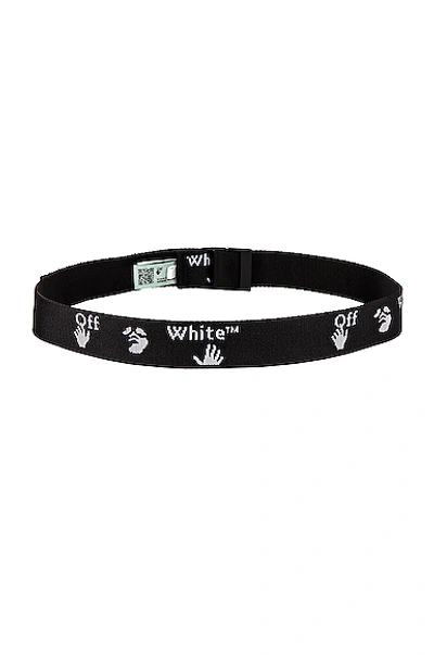 Shop Off-white Ow Logo Belt In Black & Black
