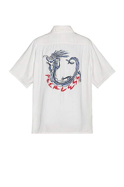 Shop Visvim Free Edge Short Sleeve Shirt In White