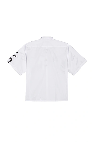 Shop Givenchy Oversized Printed Short Sleeve Shirt In White