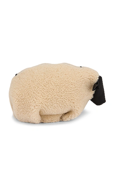 Shop Loewe Sheep Mini Bag In Natural & Black