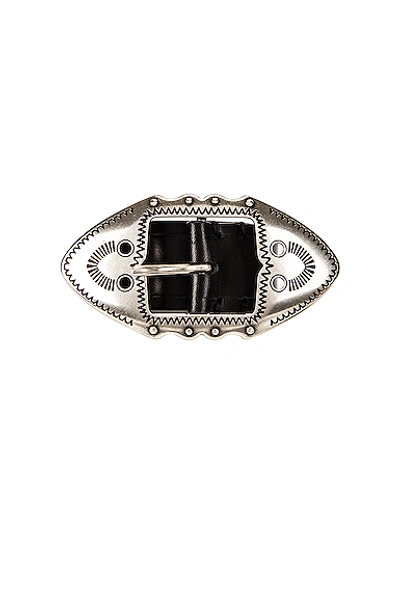 Shop Isabel Marant Bucky Belt In Black & Silver