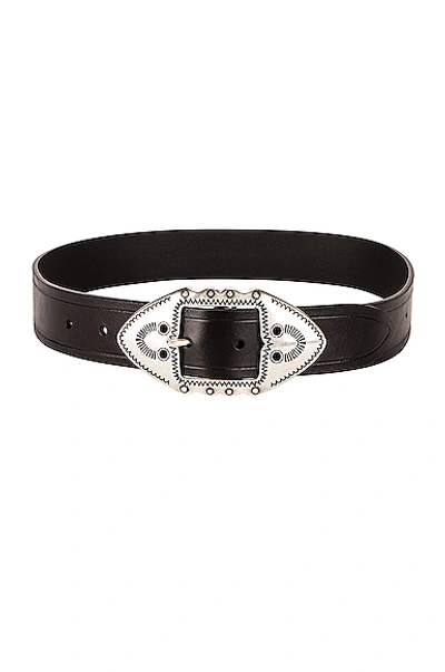 Shop Isabel Marant Bucky Belt In Black & Silver
